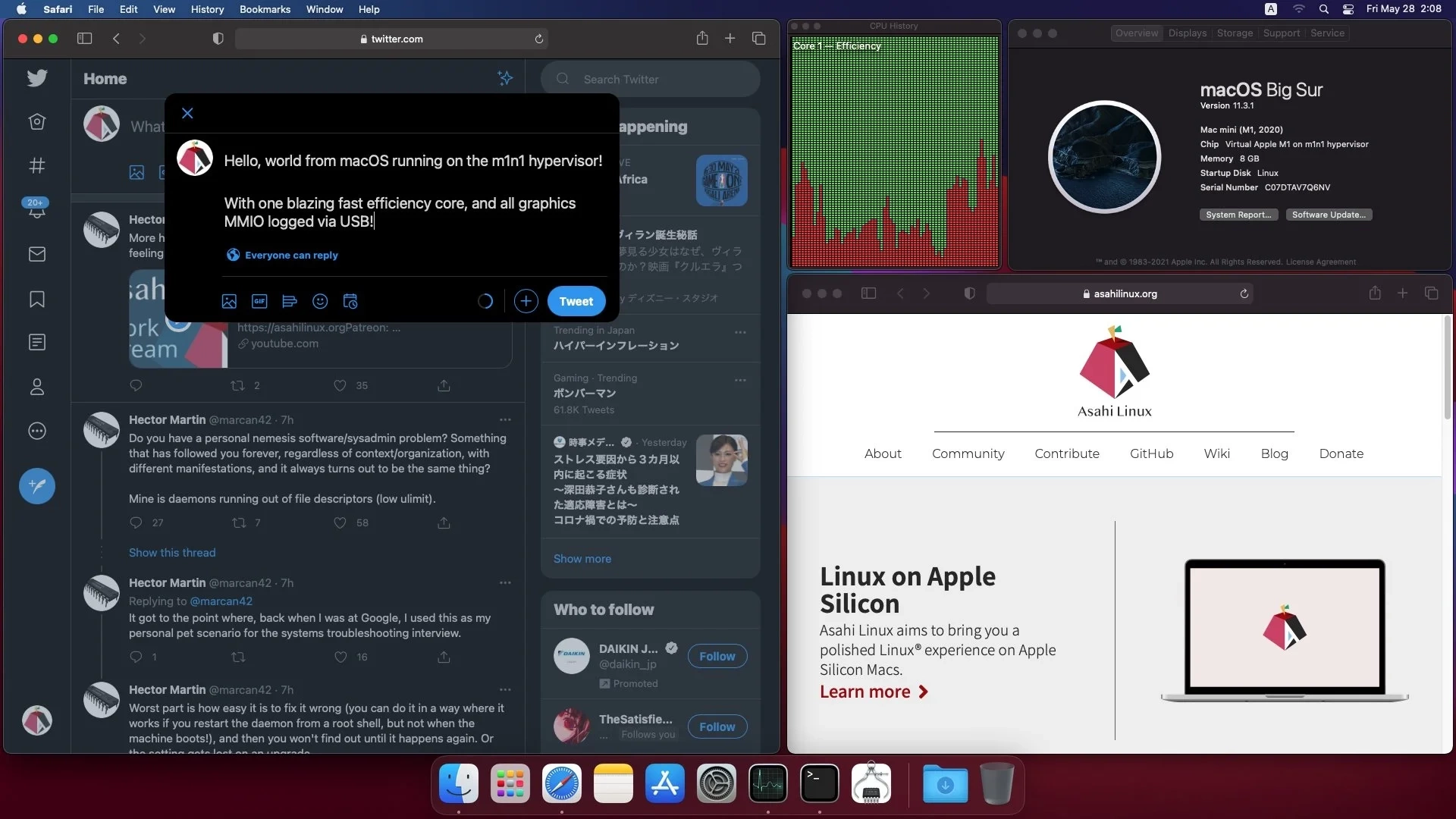 Fedora утверждает исключение для бинарных файлов macOS в Asahi-Installer