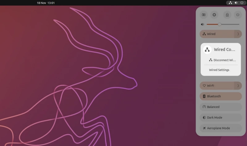 Компактные быстрые настройки ставят новое меню GNOME на размерную диету