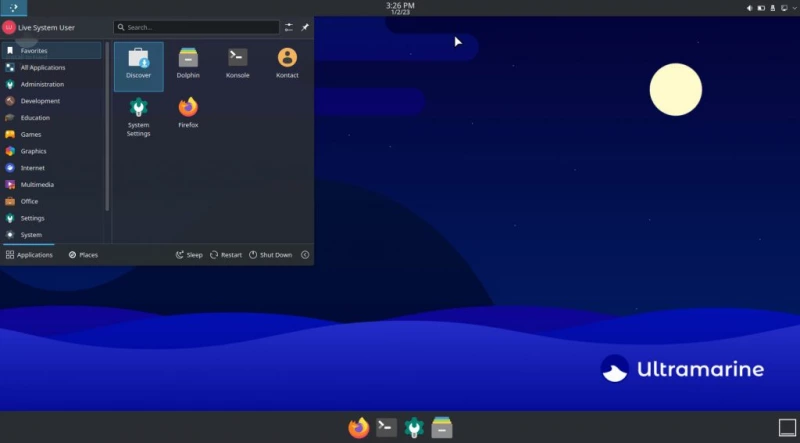 Релиз Ultramarine Linux 37 добавляет плазму KDE в стиле Pop OS, убирает Cutefish
