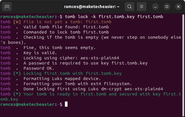 Как зашифровать файлы в Linux с помощью Tomb