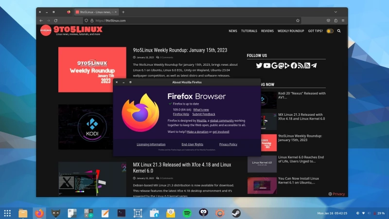 Mozilla Firefox 109 доступен для загрузки с новой кнопкой унифицированных расширений