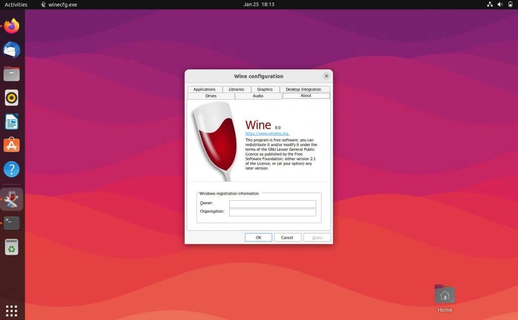 Выпущена версия Wine 8.0 с 8000 изменениями и улучшениями