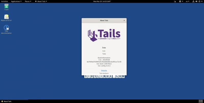 Tails 5.11 Amnesic Incognito Live System переходит на ZRam и ядро Linux 6.1 LTS
