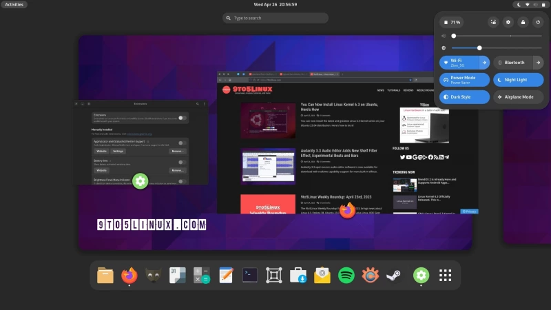 GNOME 44.1 улучшает поддержку скринкастов, быстрые настройки, фоновые приложения и многое другое