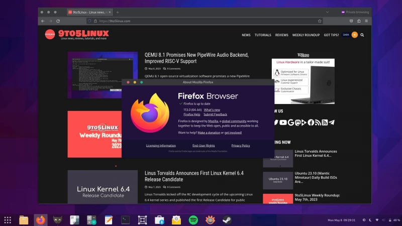 Mozilla Firefox 113 доступен для загрузки, вот что нового