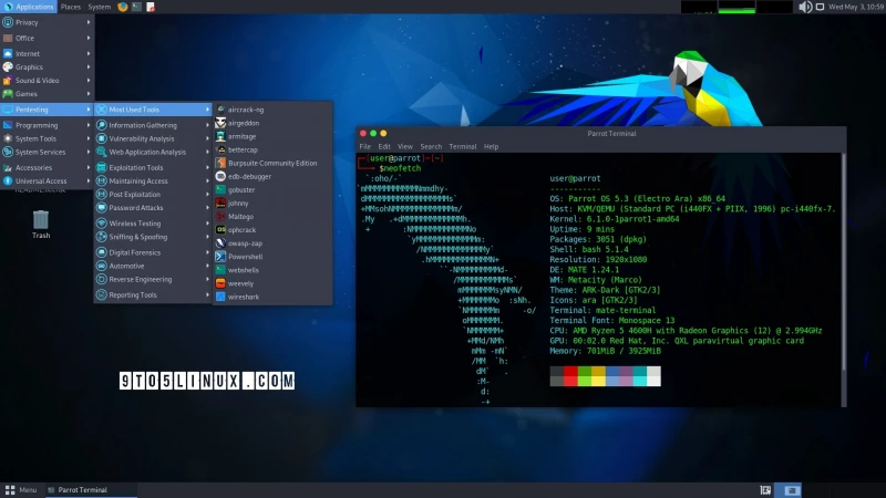 Parrot OS 5.3 Ethical Hacking Distro представлен с ядром Linux 6.1 LTS