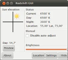 RedshiftGUI - приложение заботящееся о здоровье ваших глаз